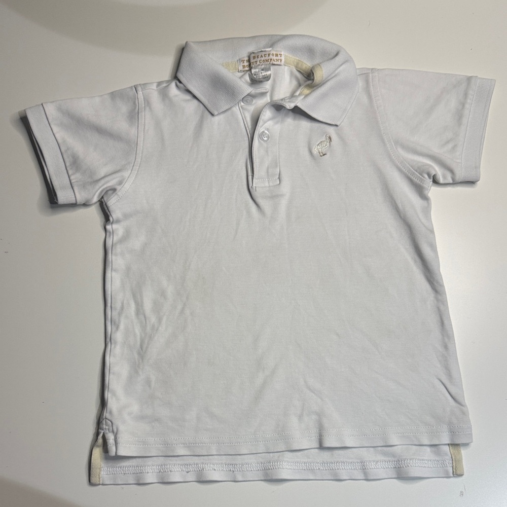 The Beaufort Bonnet Company White Kids pima Polo Shirt